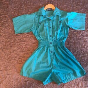 Willow Bay aqua blue romper,  size S, 100% cotton